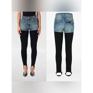 COPERNI Hybrid denim stirrup trousers
